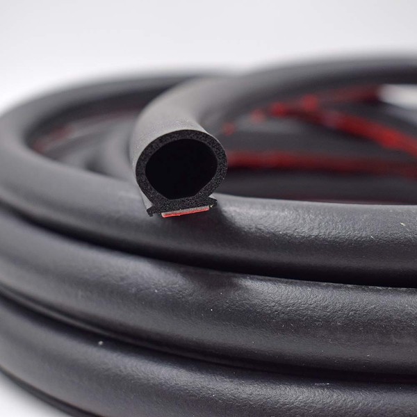 Seal Strip Big D-Shape Weatherstrip Door Seal 0.649" Height X