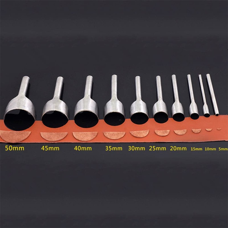 Leather Punch Half Round Steel Leather End Punch DIY Craft