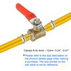 sourcing map 1/4" Mini Ball Valve, Brass Shut-Off Valve Switch