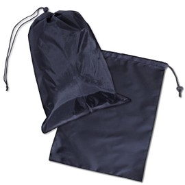 LIFEPUMP Drawstring Bag, Drawstring Pouch, Shoe Case, Set of 2, 15.7 x 11.8 inches (40 x 30 cm), Shoe Bag, Black, Plain, Simple, Large Capacity, Storage, Sports, Basketball, Golf, Soccer, Portable,