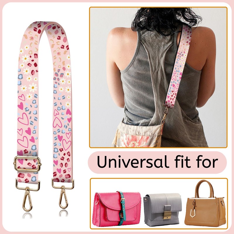 CREATCABIN Purse Strap Replacement Crossbody Wide Shoulder Strap Adjustable 1.49"