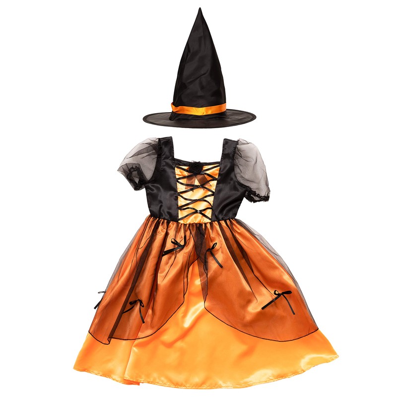 クリアストーン(Clearstone) コスプレ ハロウィン メロディドレス キッズ 120cm 女の子 オレンジ