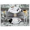 Jiino Gray Placemats Set of 4 for Dinner Table Mats