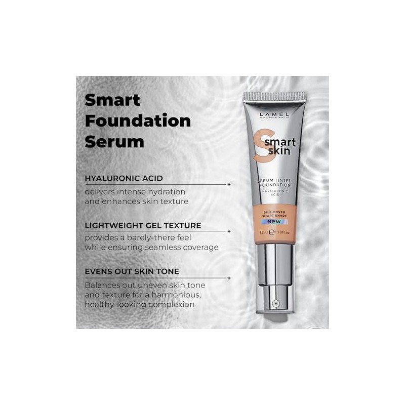 Lamel Base Maquillaje Color Smart Skin Serum 405 Latte Suaviza