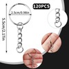 120 Pieces Key Ring with Chain Key Ring DIY Craft