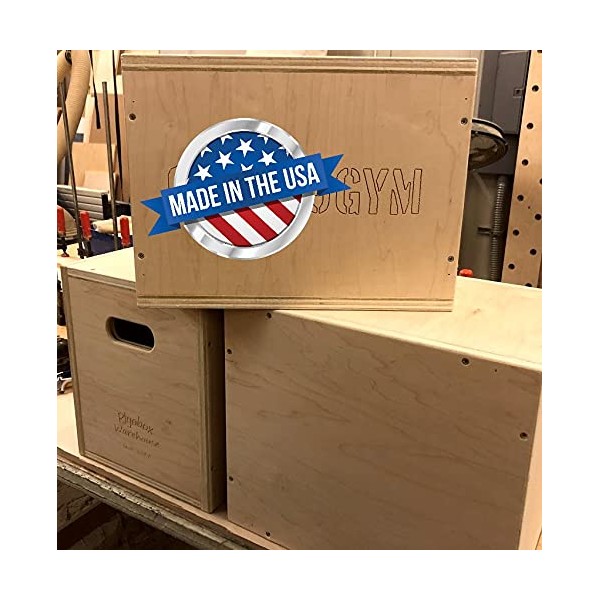 3 in 1 Plyo Box - 12"x14"x16" Flatpack Plyometric Box.