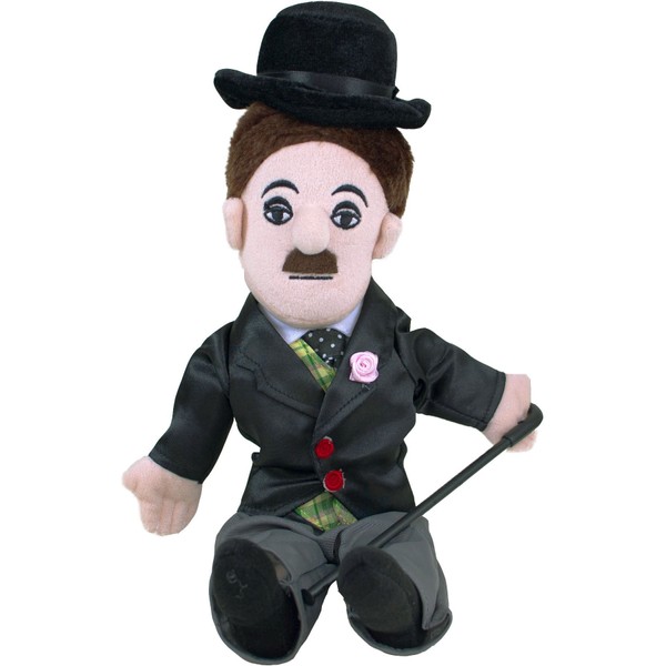 The Unemployed Philosophers Guild Charlie Chaplin Doll - 11" Soft Stuffed Plush Little Thinker