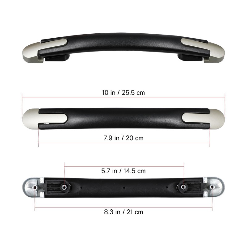 Housoutil 2 pieces suitcase handle, replacement luggage handle, 21 cm,