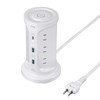 Sanwa Supply TAP-B112C1A2W Tower Tap with USB Charging Function, White