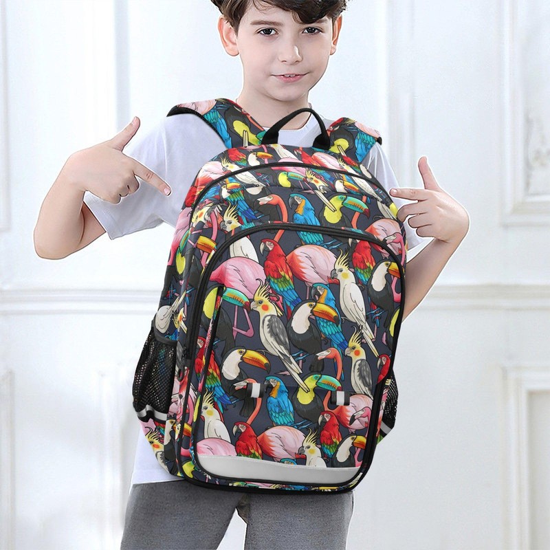 JHKKU Kids Backpack for Boys Girls Bookbags Elementary Backpack Colorful