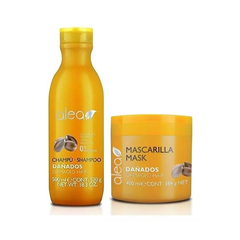 Alea Kit Reparacion Cabellos Dañados - Shampoo 500ml + Mascarilla