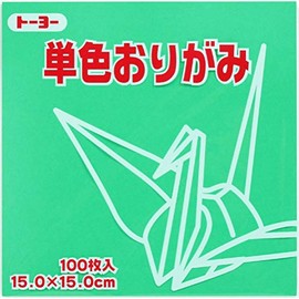 トーヨー 折り紙 片面おりがみ 単色 15cm角 せいじ 100枚 064120