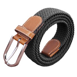 Rex Standard BL086 Rubber Belt, Mesh, Casual, Stylish, Business, Men's, Women's, gray (dark gray)