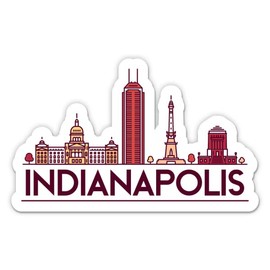 Squiddy Indianapolis - Vinyl Sticker Decal for Phone, Laptop, Water Bottle (3" Wide)