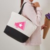 CafePress Pink Cheerleader Megaphone Canvas Tote Top Zipper Closure