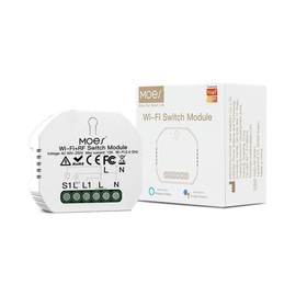 MOES WLAN Schalter,RF433 Smart Alexa Lichtschalter Modul,Kompatibel mit Smart Life Tuya App, Alexa und Google Home