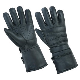 Daniel Smart Men Leather Gloves – Economy Leather Motorcycle Gloves with Insulated Liner and Extra Warmth