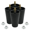 Braned 4Pcs 5 inch Sofa Legs Round Tapered Plastic Couch