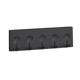 Belca FK-5HBK Magnet, 5 Hook Hook Width 9.8 x Depth 0.7 x Height 3.0 inches (25 x 1.75 x 7.5 cm), Black, Floating Storage, Kitchen Storage, Flat-in, Wall Storage