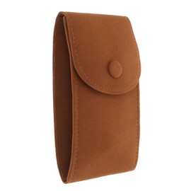 TEHAUX Watch Pouch Travel Case for Men Women Durable Protective Watch Organizer Bag Lint Material Snap Button Closure Modern Design for Jewelry Storage and Travel