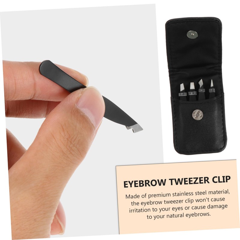 VICASKY 1Set Stainless Steel Eyebrow Tweezers Professional Beauty Tool for