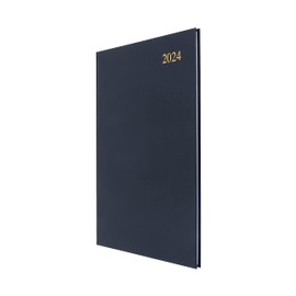 Collins Debden Essential A4 Diary Week to View Planner 2024 - Complete Planner 2024 Daily Weekly and Monthly - A4 Size (Blue)