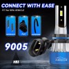 AUIMSOCO 9005 9006 LED Headlight Kit Combo Bulbs High Low