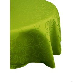 Christmas Concepts® 36" Damask Fabric Lime Green Round Tablecloth - Home Or Christmas Tableware