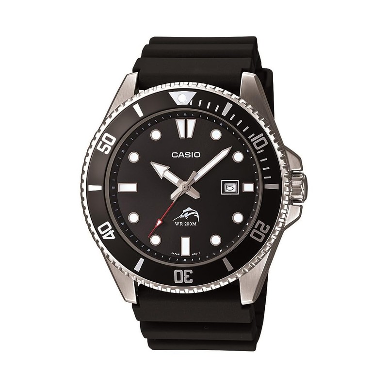 Casio Men's MDV106-1AV 200M Black Dive Watch (MDV106-1A)