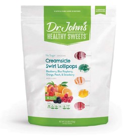 Dr. John's Healthy Sweets Sugar Free Creamsicle Swirl Oval Lollipops (150 count, 2.5 LB)