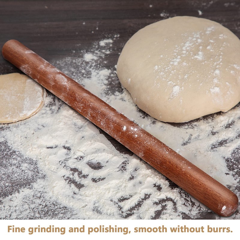 Aisoso French Rolling Pin, 17.7 Inches Wood Rolling Pin for