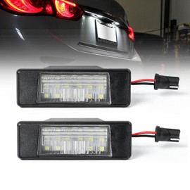 BHZNGD 2 Pack License Plate Light Compatible with Nissan X-Trail T31 Qashqai J10 J11 Juke F15 Primera P12 Pathfinder R51 Rogue Sport Versa Armada Q50
