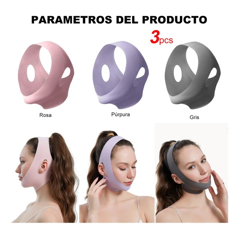 3pieces Faja Oferta Reduce Arruga Papada Cachete Mejilla