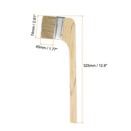 HARFINGTON Paint Brush 4Pcs 3" Brush Width Reusable Variety Angled Bend Brushes Radiator Paint for All Latex Oil Painting Furniture Walls Treatment, Brown