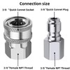 Pressure Washer Quick Connect Fittings,NPT 3/8 inch Stainless steel Spray