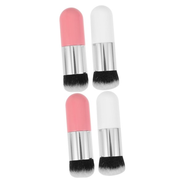 IWOWHERO 4pcs Foundation Brush Synthetic Hair Makeup Tool for Loose