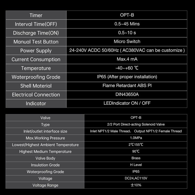 SNS AC110V 1/2" NPT Electronic Automatic timed air tank water