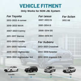 NuIth Dash Speaker Harness Connector fit for 2012-2020 Toyota Corolla/Camry/RAV4/Sienna/Highlander, Subaru 2012-2021/Lexus 2001-2014 Front Tweeter Plug Wire Adapter