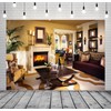 BELECO 7x5ft Fabric Luxury Living Room Backdrop Modern House Interior