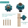 Cjueiom 12 Pack Ceramic Door Knobs Teal Drawer Knobs, Pumpkin
