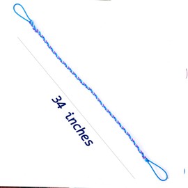 THJ Wrap Hair Ties-Tail Braid Holder 24"Elastic Spiral Pony Tail 2.5mm Tangle Free hair Ties for Long Hair Sports 1PC Blue-Purple-Dark Blue