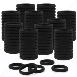 100 Rubber Bands No Damage, Pain-Free Hair Ties for Women and Girls, Seamless Thick Elastic Hair Ties