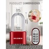 DELSWIN Heavy Duty Padlock Combination Lock - 4 Digit Combo