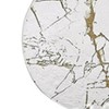 7PCS Drink Coaster Reversible Leather Round Platinum Marble Appearance 10cm
