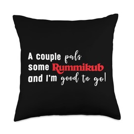 Rummikub A Couple Of Pals Tile Game Fun Gift Throw Pillow