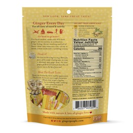 The Ginger People Gin Gins Double Strength Hard Ginger Candy, 3 Ounce, Pack of 12