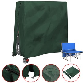 Table Tennis Table Protective Cover for Table Tennis Table Ping Pong Table Tear-Resistant Windproof UV-Resistant 165 x 70 x 185 cm (Green)