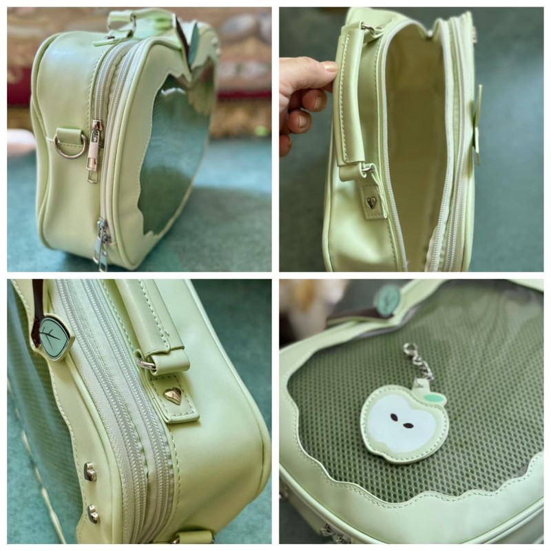 Ita Bag Green AppleShaped Backpack & Crossbody & Handbag, Anime