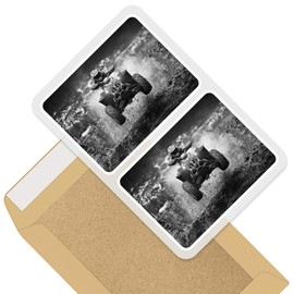 Rectangle Stickers (Set of 2) 10cm - ATV Quad Bike Transport Laptop Tablet Luggage Scrapbook #41022