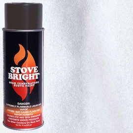 Stove Bright High Temp Paint - Silver - 8131 | Heat Resistant Spray for Wood Stove BBQ Grill Fireplace Engine | Satin Finish | Rust Resistant Metal Coating | Withstands 1200°F | Primer Friendly